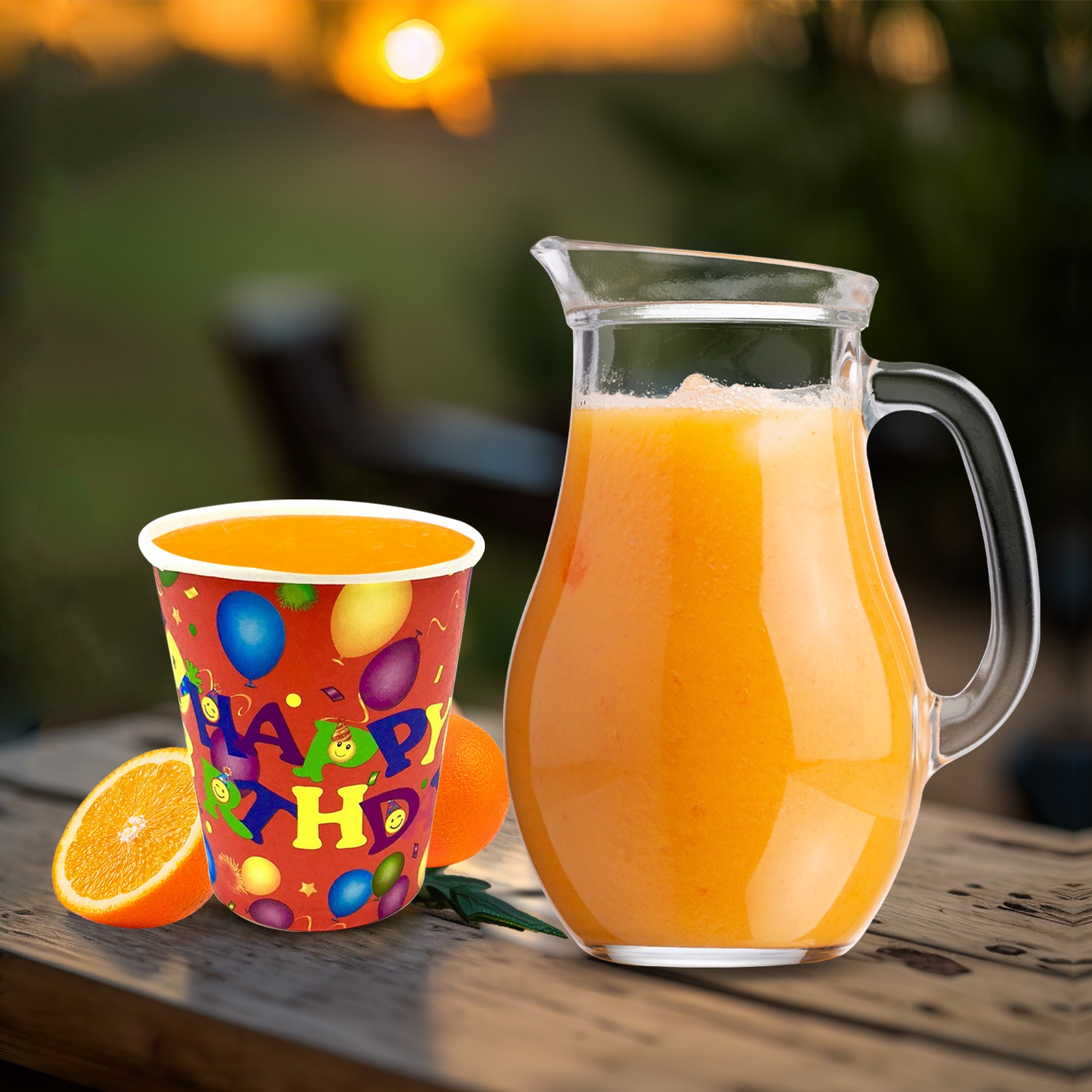 Disposable Birthday Cups – 7oz Red Balloon Party Paper Cups