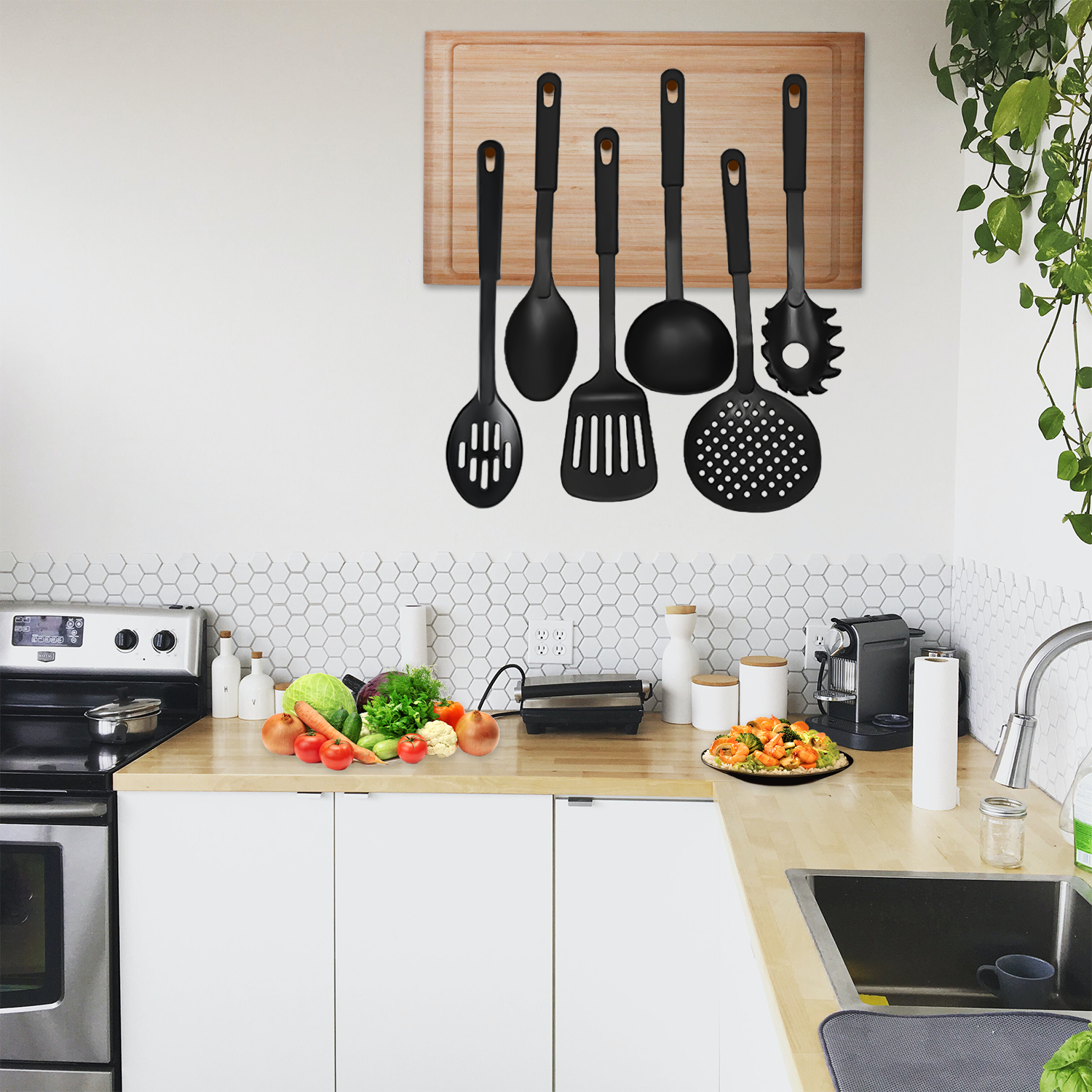 6-Piece Spatula Set – Heat-Resistant Plastic Utensils for Non-Stick Pans