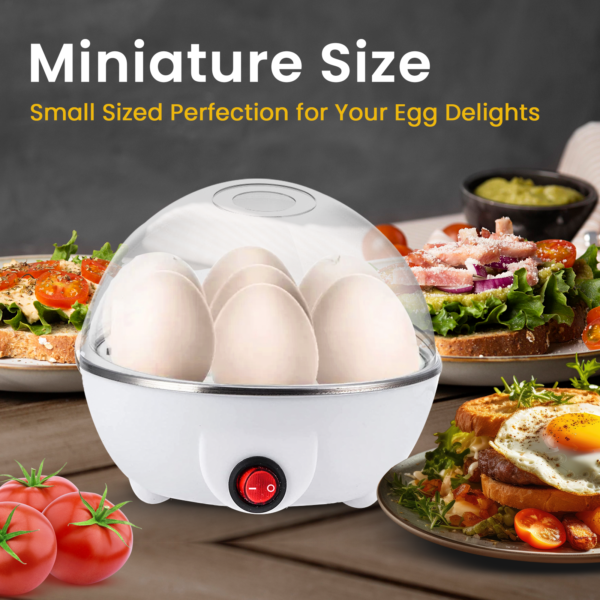 Electric Egg Boiler – 7 Egg Cooker with Auto Shut-Off & Steamer Lid