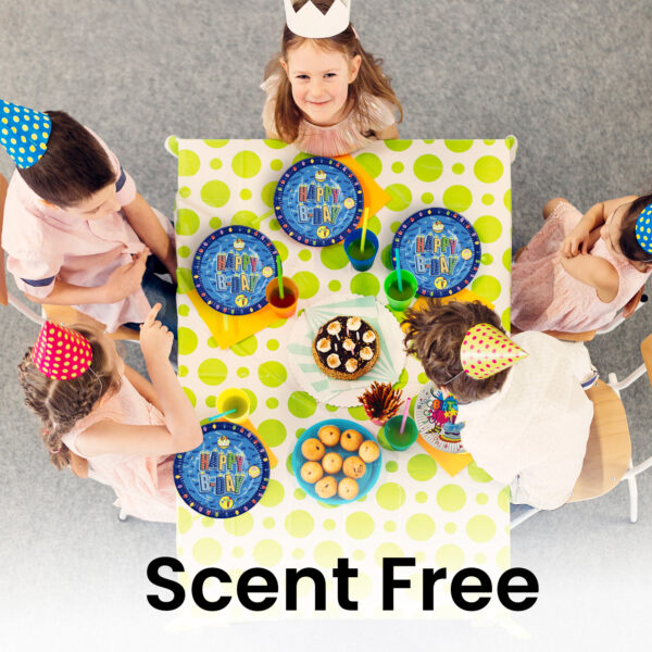 AEX Blue Balloon Happy Birthday Cake Paper Plates