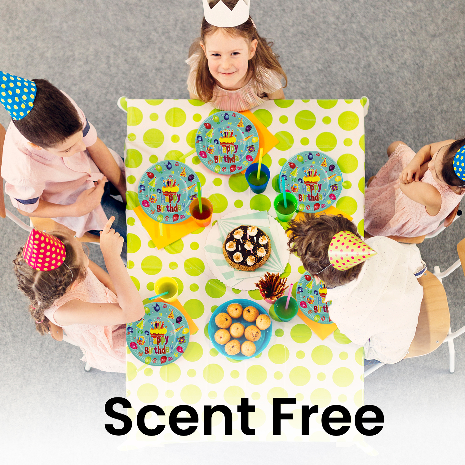 Green Happy Birthday Cake Paper Plates – 23cm Disposable Partyware