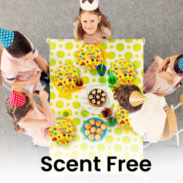 Yellow Paper Plates – 23cm Happy Birthday Balloons Disposable Plate