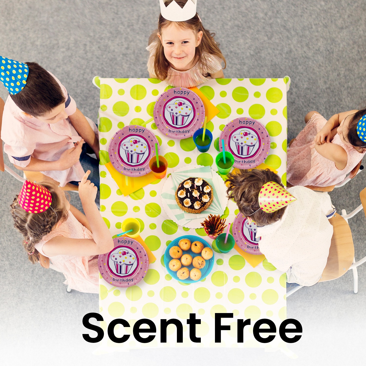 Paper Plates Pink – 23cm Happy Birthday Cupcake Disposable Plates