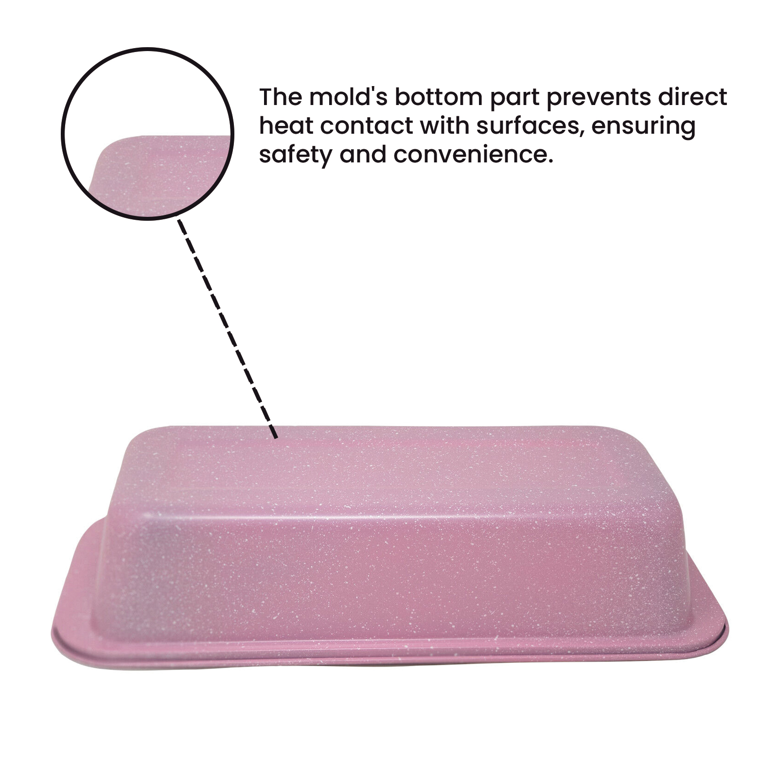 Pink Baking Tray 1.2L – Heavy Duty Nonstick Loaf & Cake Tin