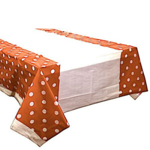Orange Polkadot Tablecloth