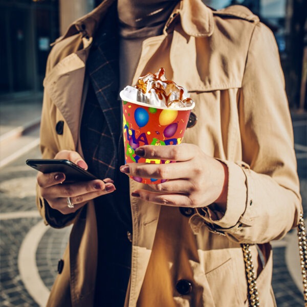 Disposable Birthday Cups – 7oz Red Balloon Party Paper Cups