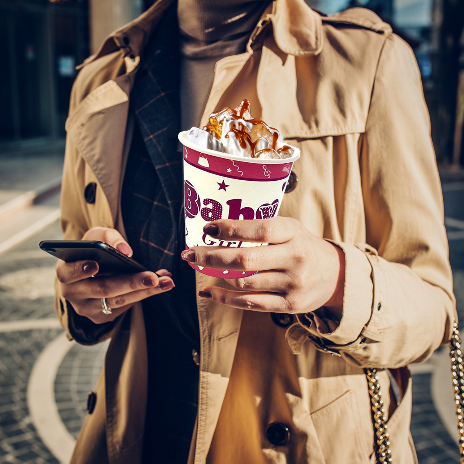 Pink Disposable Cups – 30X 7oz It’s A Baby Girl Paper Cups