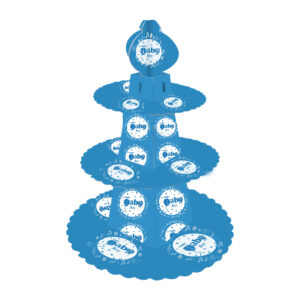 3-Tier A Little Baby Boy Cardboard Cake Stand – Blue Cupcake Tower