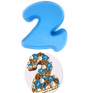 Blue Cookie Moulds – Large Number 2 Silicone Cake & Biscuits