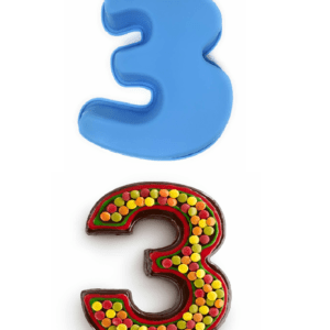 Blue Silicone Moulds UK – Large Number 3 Cake & Biscuits Tin