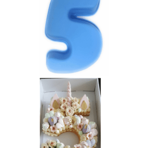 Blue Large Food Grade Biscuit Shape Mould – Number 5 Cake & Biscuits