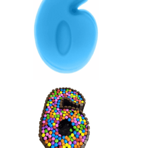 Blue Large Biscuit Silicone Mould – Number 6 Cake & Biscuits