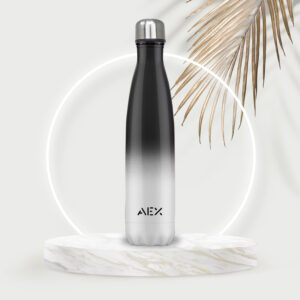 Insulated Stainless Steel Water Bottle 1 Litre – Black & White