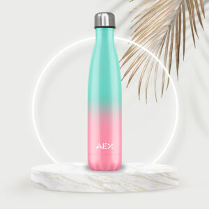 Stainless Steel Water Bottles 1 Liter – Green & Pink Insulated