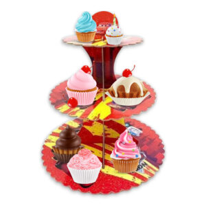 Cars 2 3-Tier Cardboard Stand for Wedding Cakes & Cupcakes