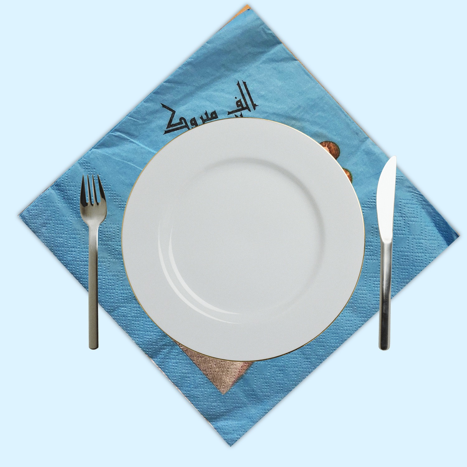 Blue Napkins Paper – 10x 2-Ply Couple Disposable Serviettes