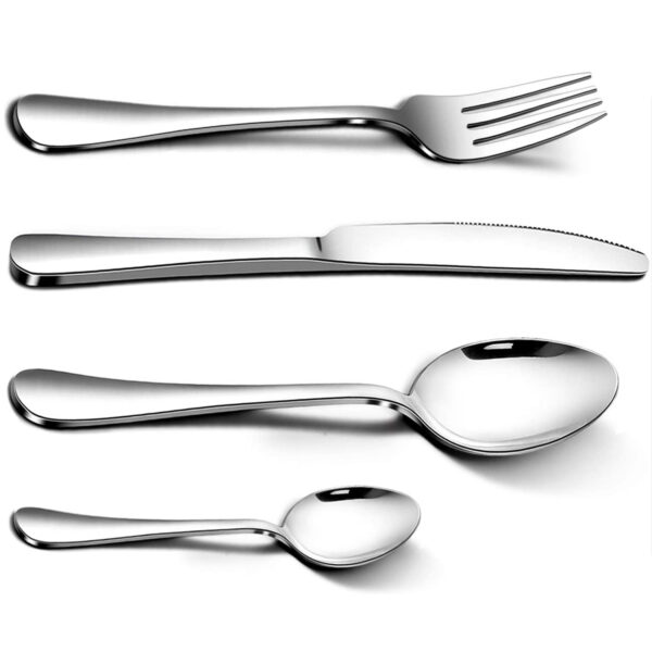 16 Piece Cutlery Set – Stainless Steel Service for 4 with Mirror Finish