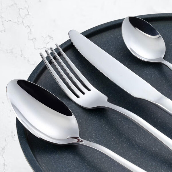 16 Piece Cutlery Set – Stainless Steel Service for 4 with Mirror Finish
