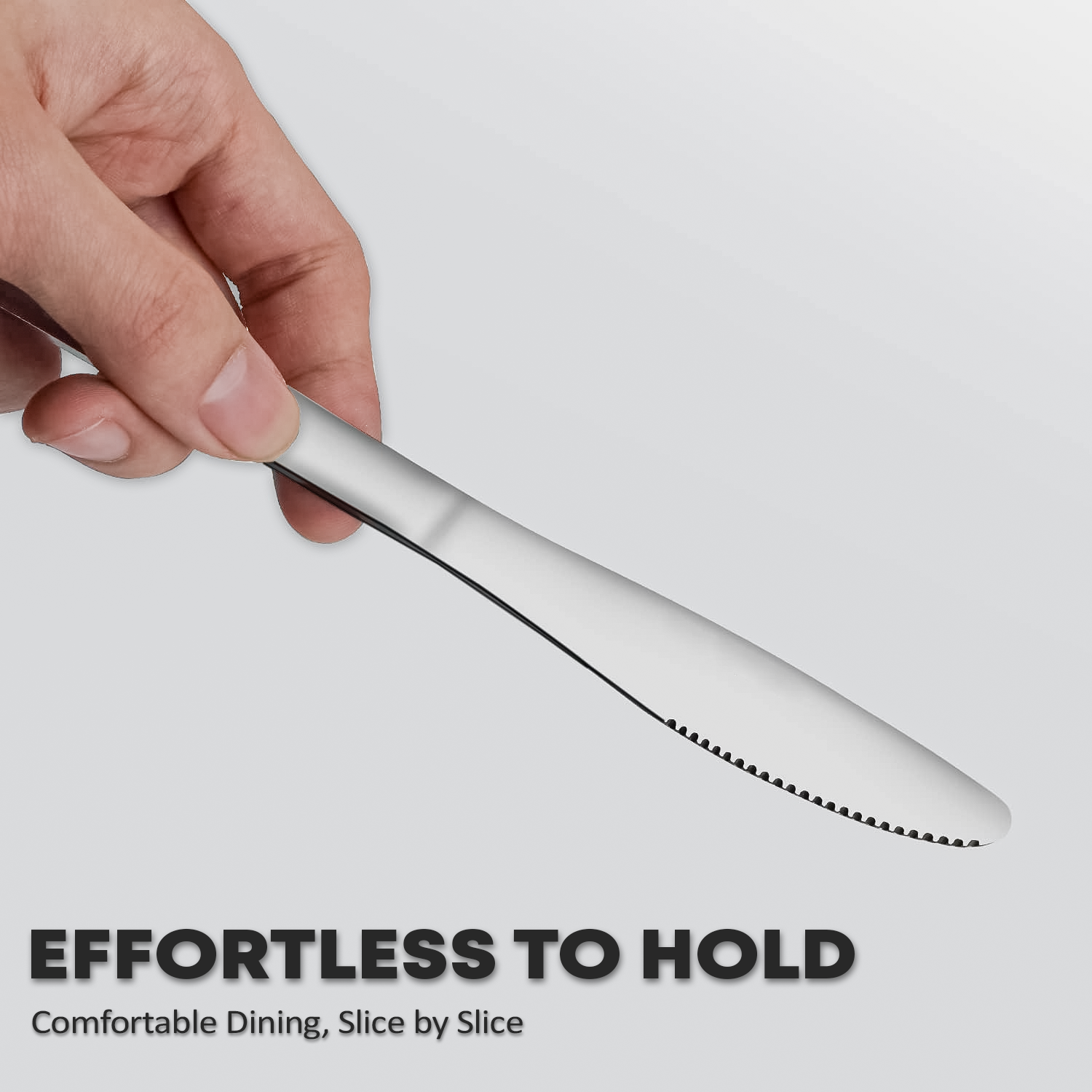 6X Stainless Steel Table Knives – Elegant Polished Dinner Set