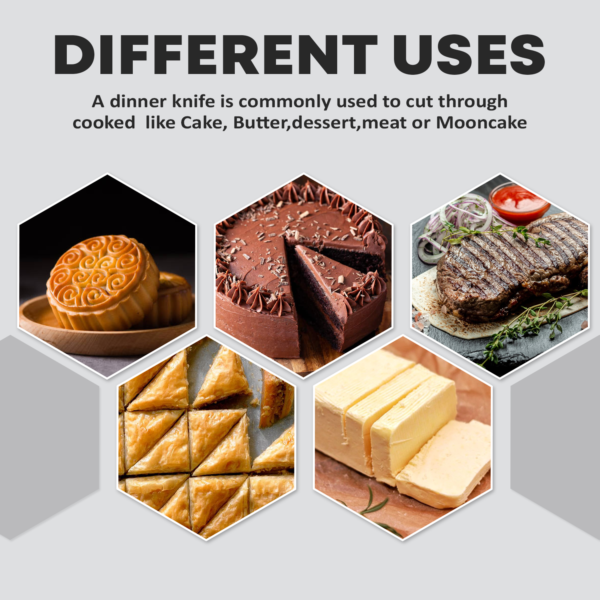 6X Stainless Steel Table Knives – Elegant Polished Dinner Set