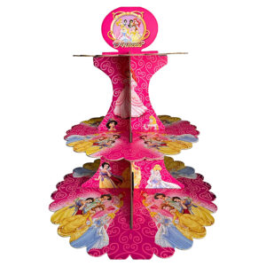 Disney Princess-1 Cupcake Stand Cardboard 3 Tier Cake Desserts Stand