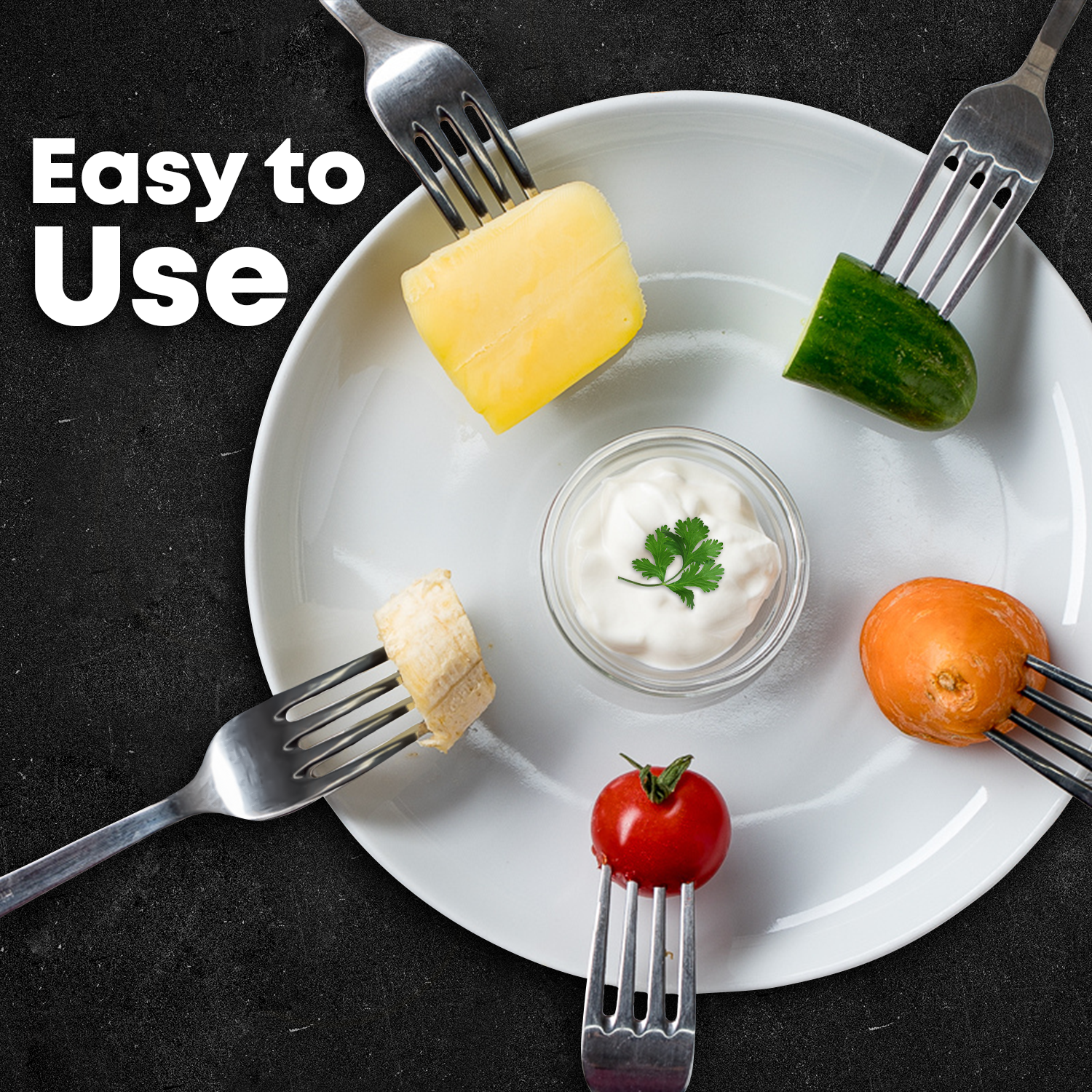 6X Stainless Steel Dinner Fork Set – Sleek Ergonomic Cutlery