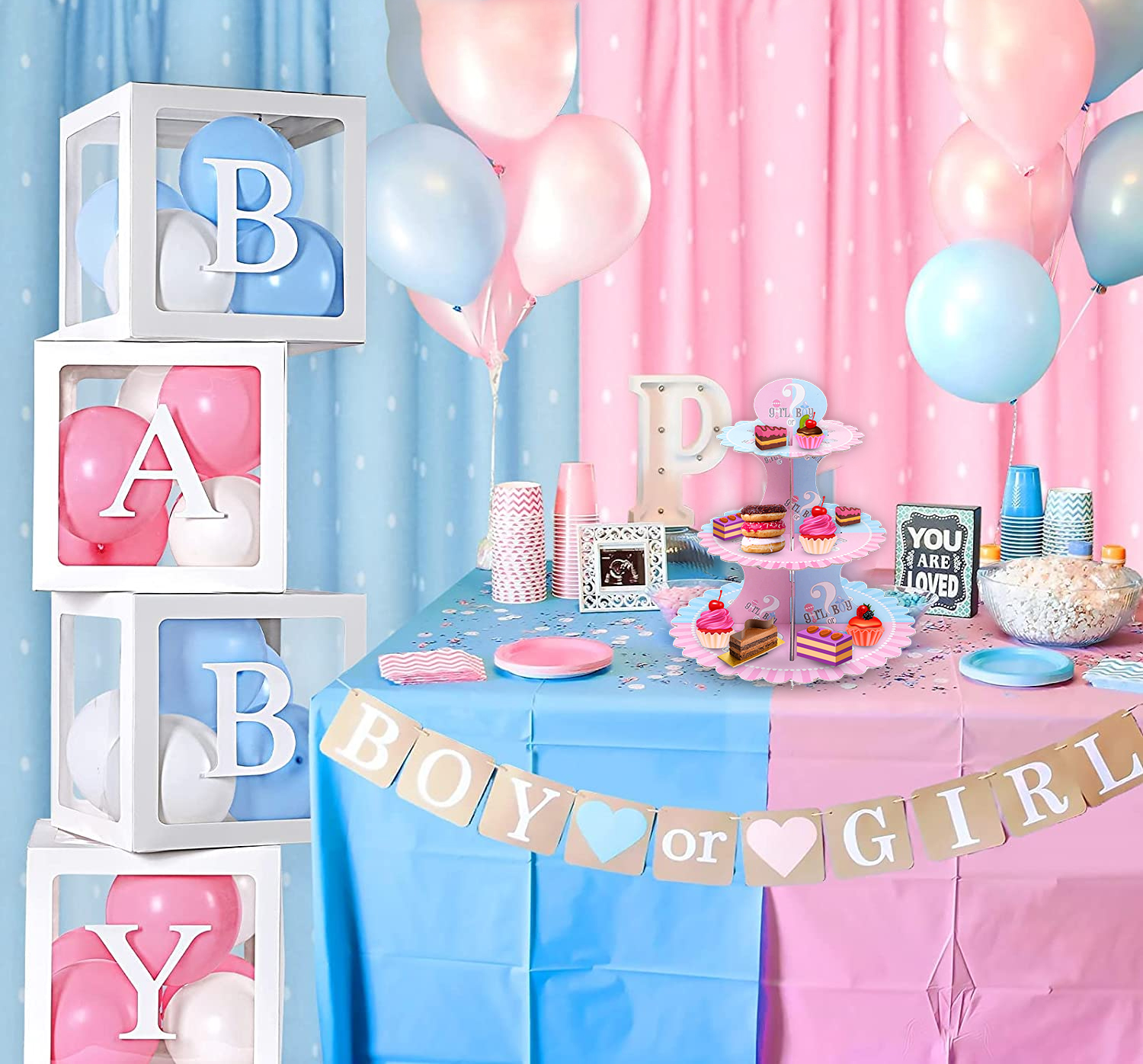 3-Tier Cardboard Cupcake Tier Stand – Boy or Girl Party Decor