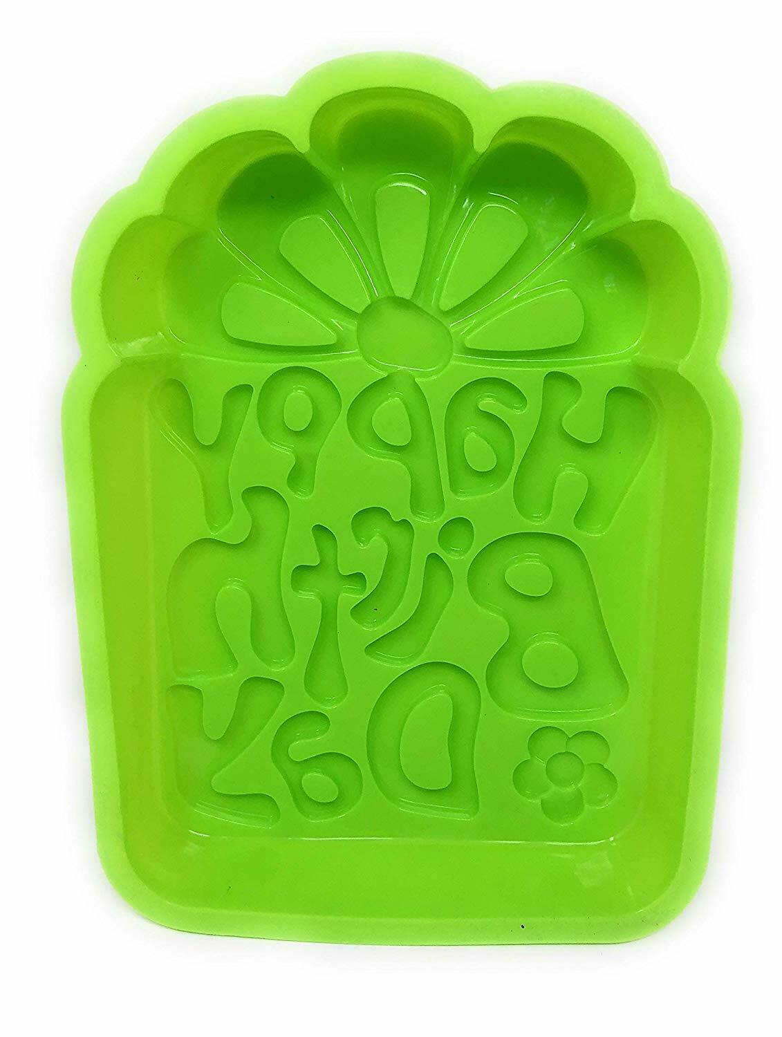 Silicone Moulds – Green Happy Birthday Cake Baking Tool
