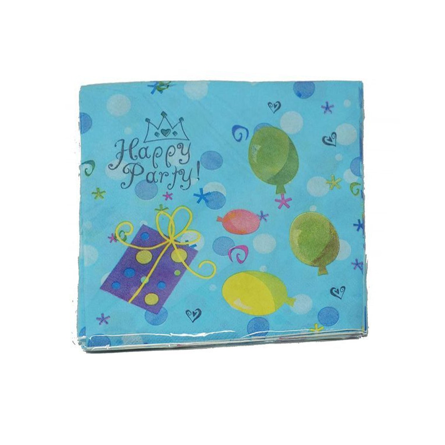 10X Sky Blue Paper Napkins – Birthday Party 2 Ply Disposable Serviettes