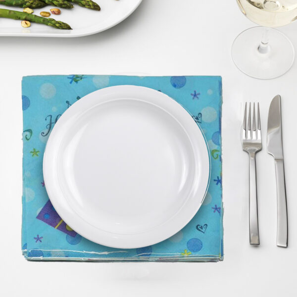 10X Sky Blue Paper Napkins – Birthday Party 2 Ply Disposable Serviettes