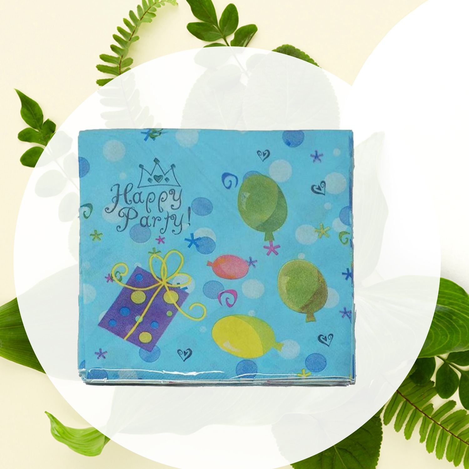 10X Sky Blue Paper Napkins – Birthday Party 2 Ply Disposable Serviettes