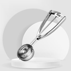 Stainless Steel Ice Cream Scoop 6cm – Effortless Squeeze Handle