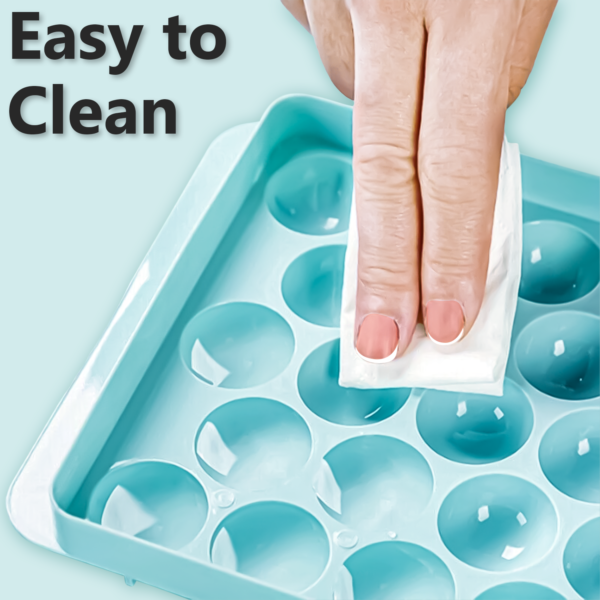 Ice Ball Maker Tray with Lid – 33 Grid Round Ice Cube Mould