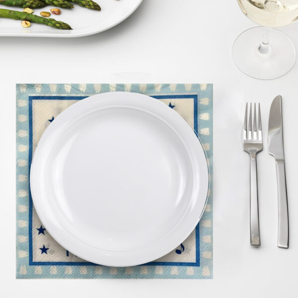 Blue Paper Napkins Serviettes – 10x 2-Ply İlk Dişim Disposable Party