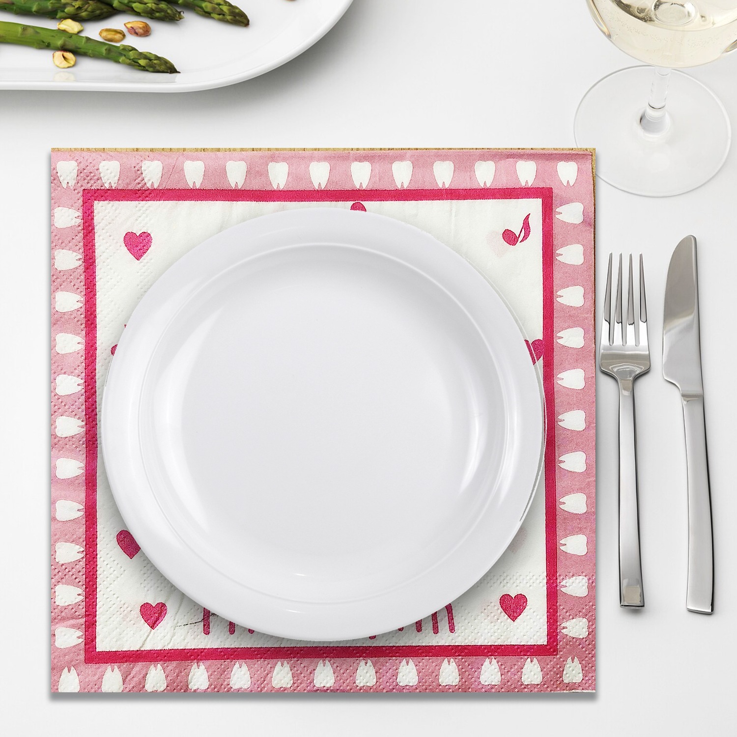 Pink Serviettes – 10x 2-Ply İlk Dişim Disposable Party Napkins