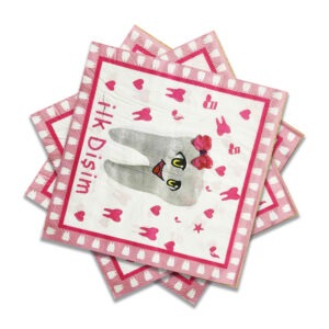 Pink Serviettes – 10x 2-Ply İlk Dişim Disposable Party Napkins