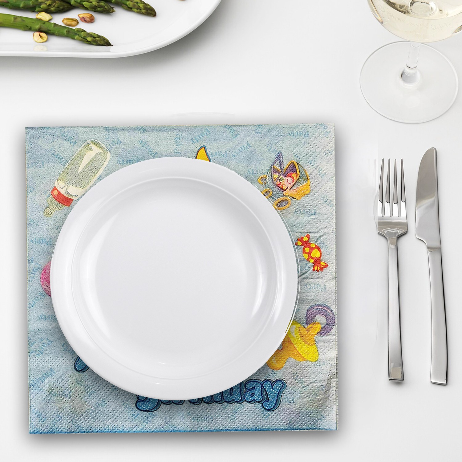 Blue Serviettes – 10x 2-Ply My 1st Birthday Paper Napkins