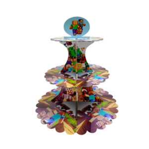 3 Tier My World Cardboard Cupcake Stand