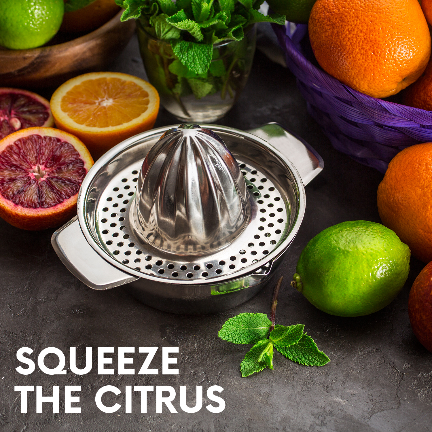 Stainless Steel Citrus Juicer – Durable Orange Press for Home Use