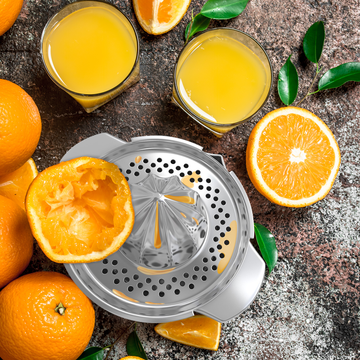 Stainless Steel Citrus Juicer – Durable Orange Press for Home Use