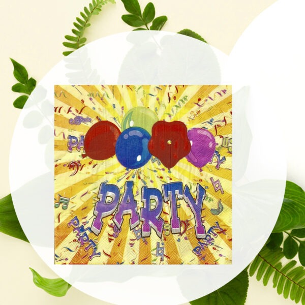 Yellow Paper Napkin – 10x Disposable 2-Ply Party Serviettes