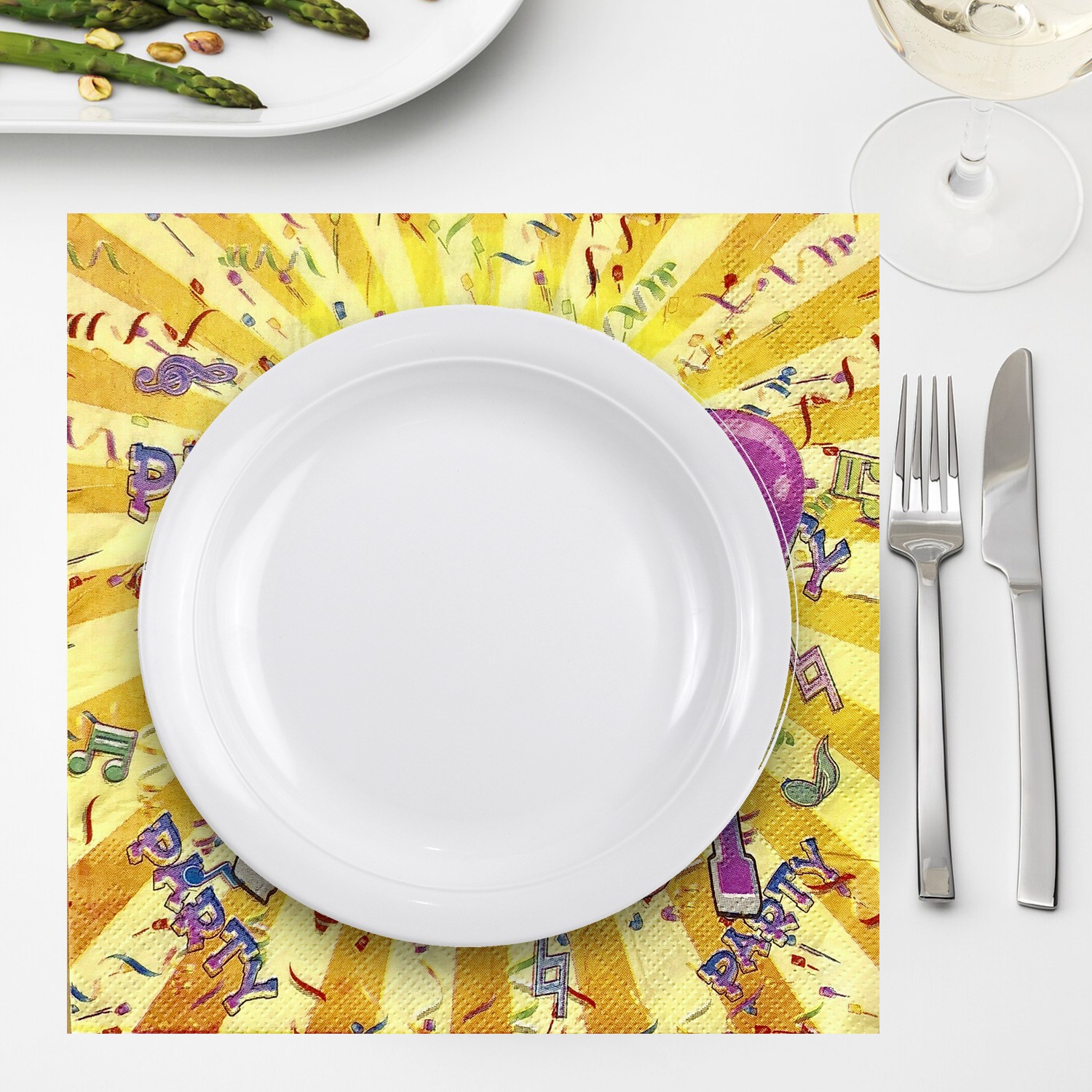 Yellow Paper Napkin – 10x Disposable 2-Ply Party Serviettes