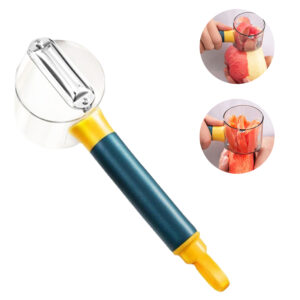 Vegetable Peeler With Container – Ergonomic Blue & Yellow Design