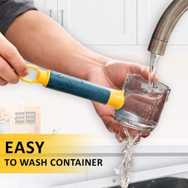 Vegetable Peeler With Container – Ergonomic Blue & Yellow Design