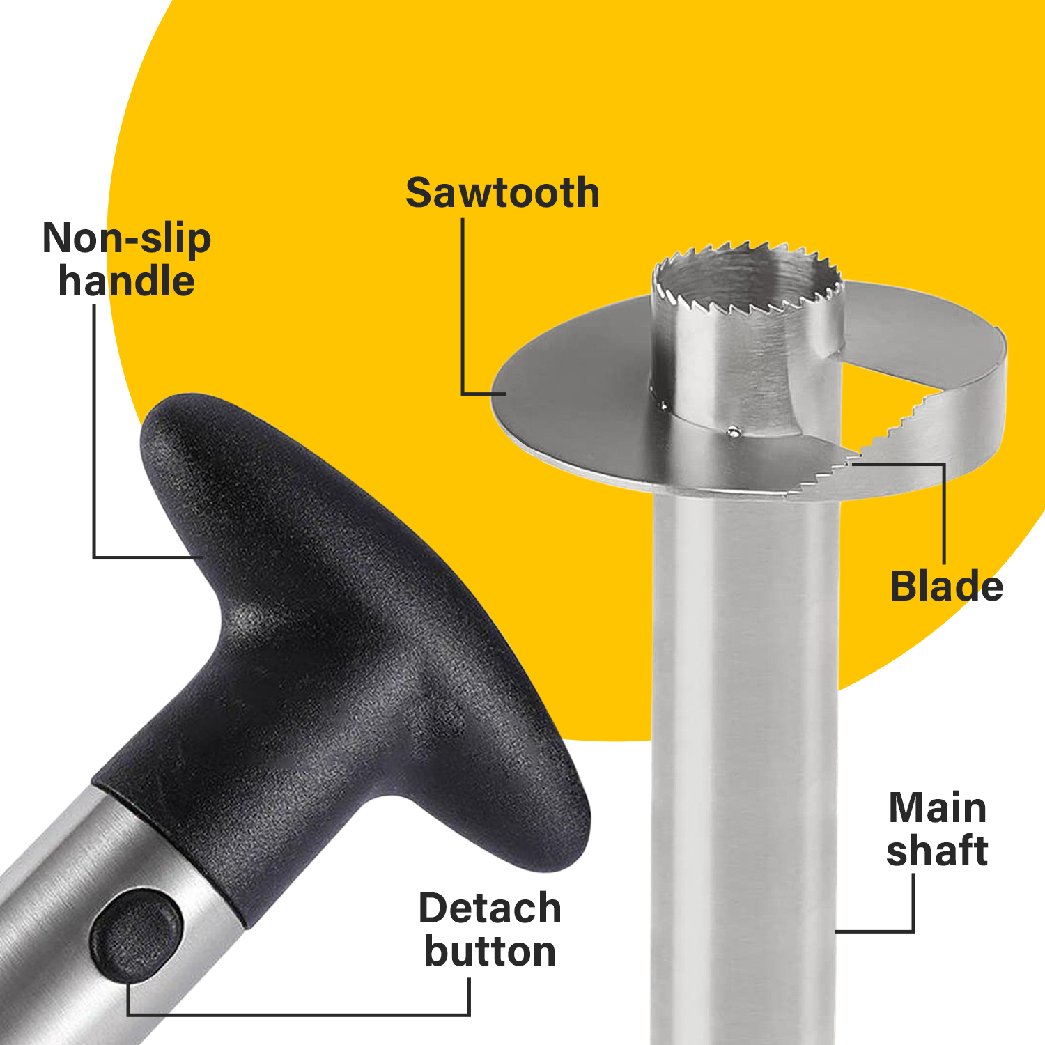 AEX Pineapple Corer and Slicer Tool with Wedger