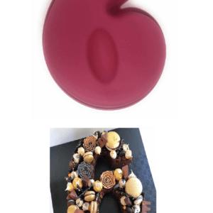 Pink Biscuit Mould – Large Number 6 Silicone Cake Baking Tin