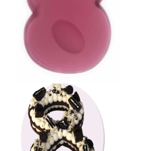 Biscuit Mould Pink – Large Number 8 Silicone Cake Tin