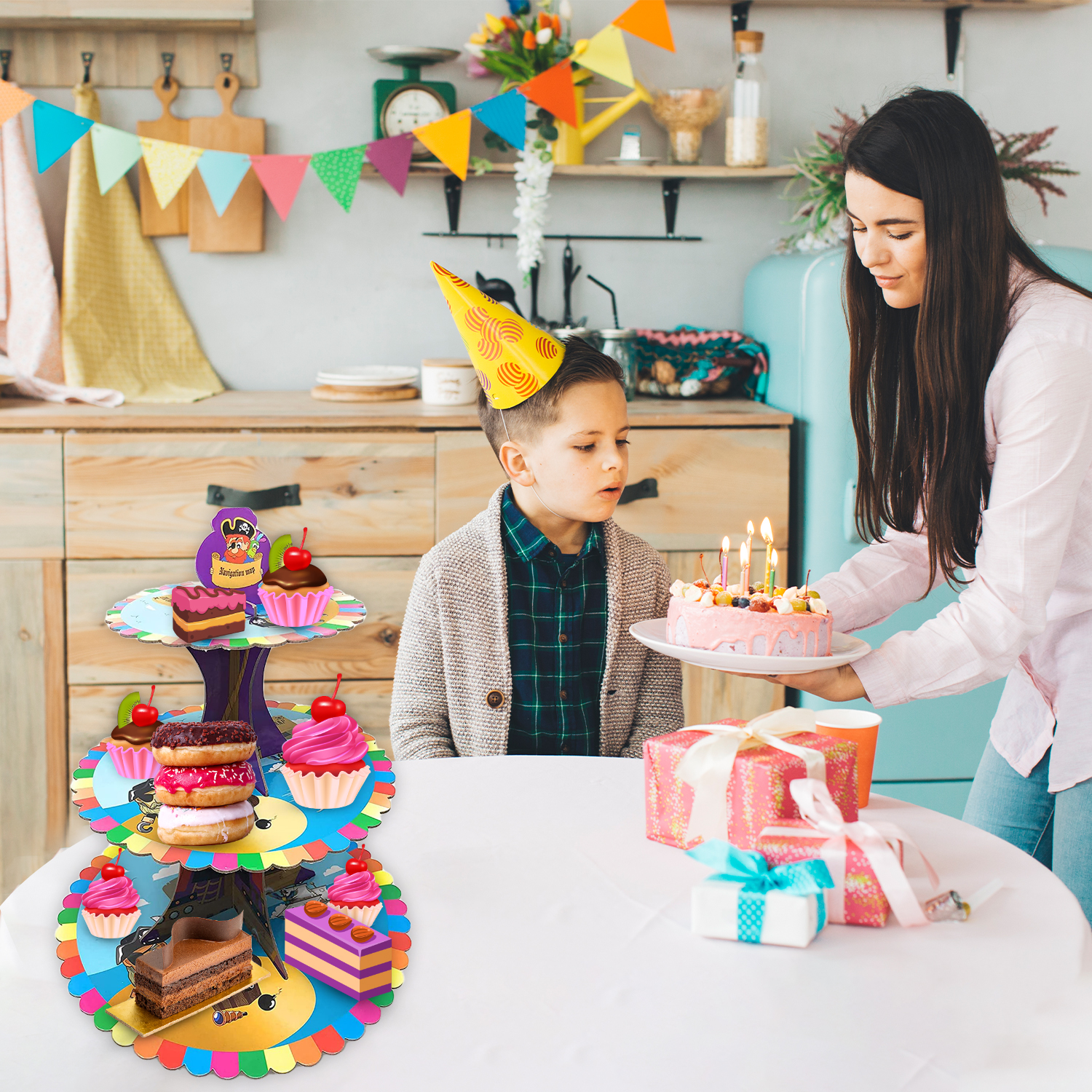 Best 3 Tier Cake Stand Cardboard – Pirate-Themed Cupcake Display