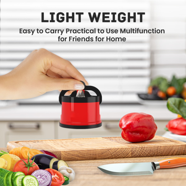 Knife Sharpener with Suction Grip – Compact Diamond Blade Tool