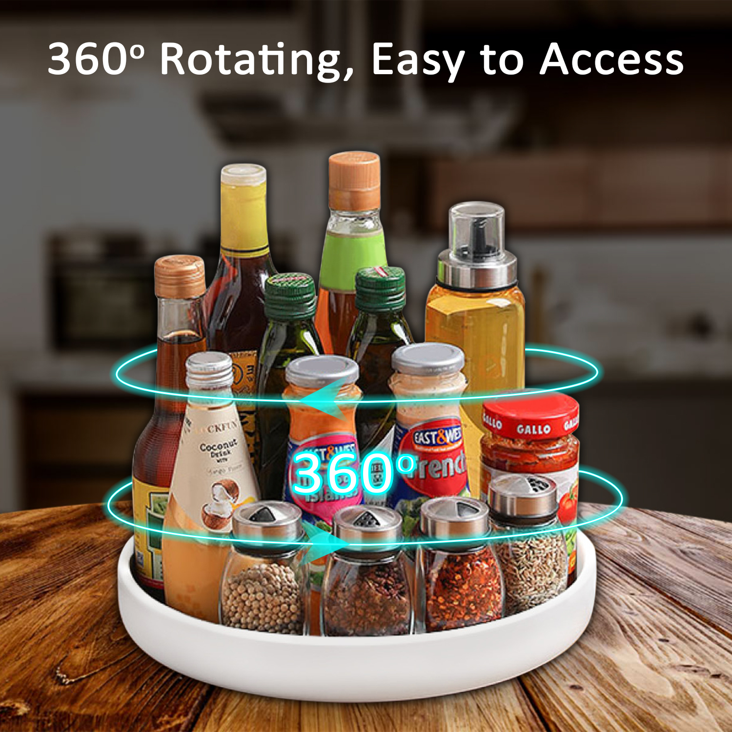 AEX Turntable Cupboard Organiser Rotating 360 Rack